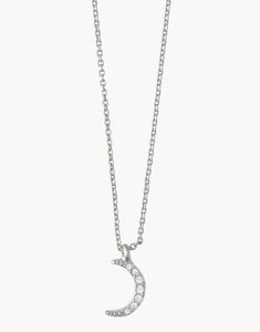 Sea Le Vie Necklace: Guiding Light/Crescent Moon - Silver