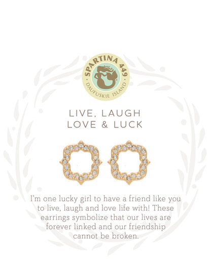 Sea La Vie Stud Earrings Luck/Quatrefoil