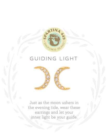 Sea La Vie Stud Earrings Guiding Light/Crescent - Gold
