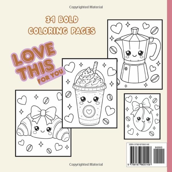 Coffee Cuties Coloring Book