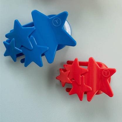Shooting Star Flat Hair Clip - Red