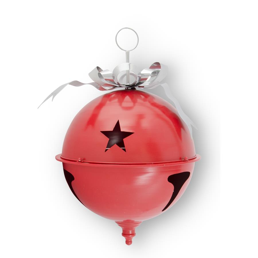 Red Metal Jingle Bell with Bow & Hanger