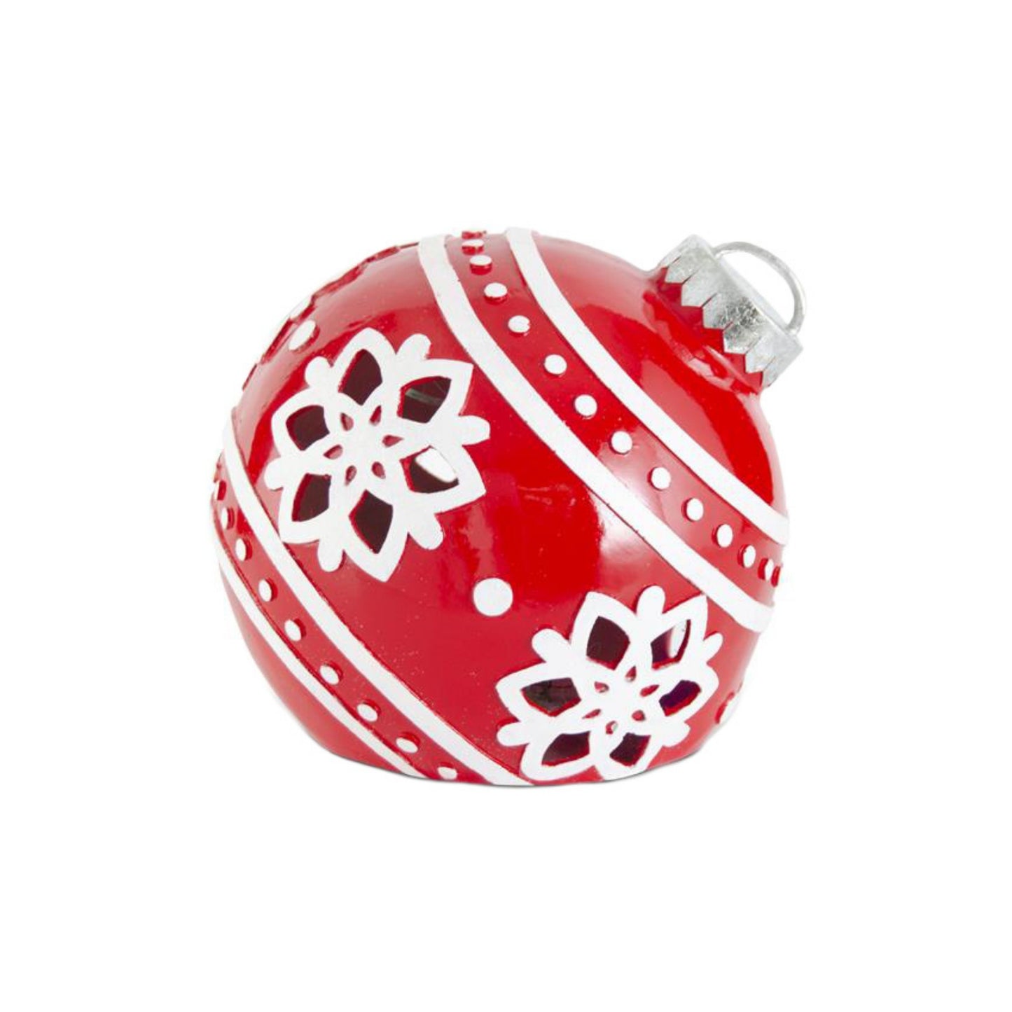 Red & White Resin LED Ornaments