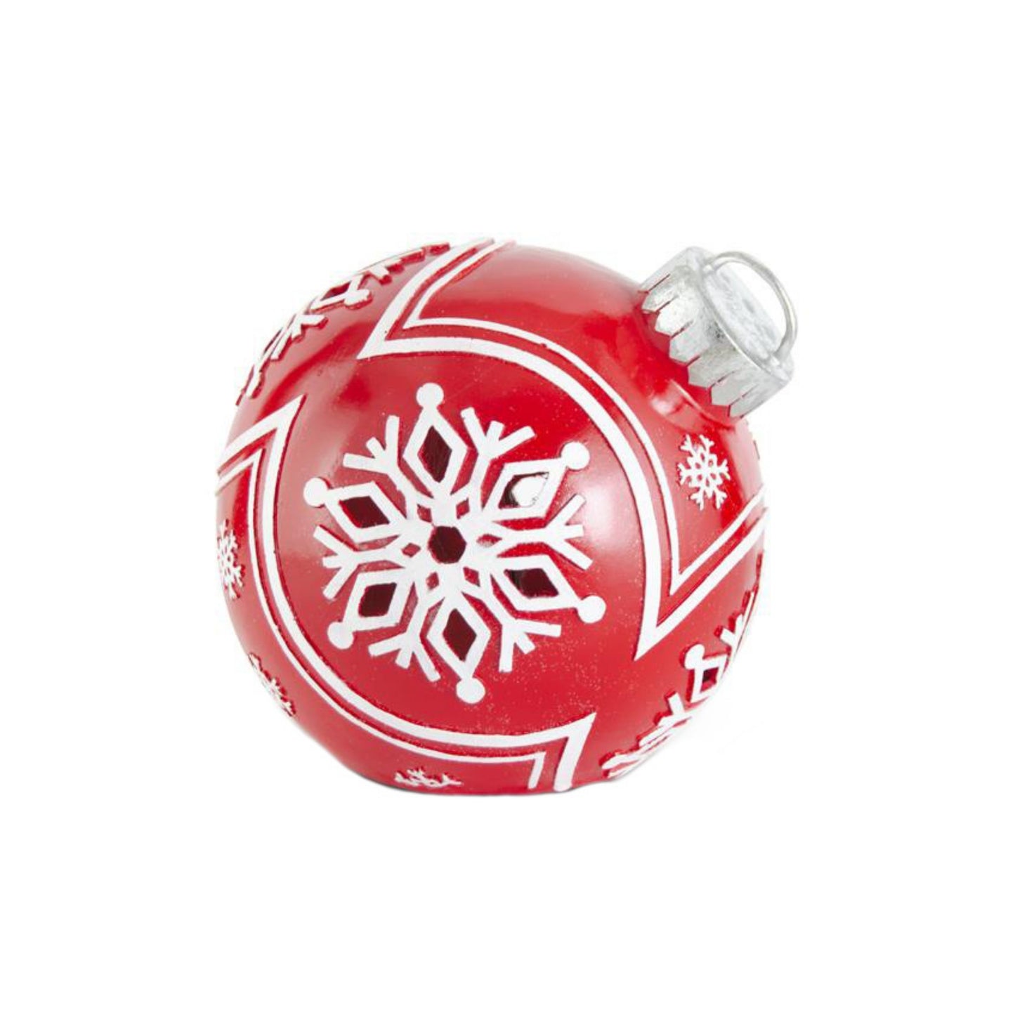 Red & White Resin LED Ornaments