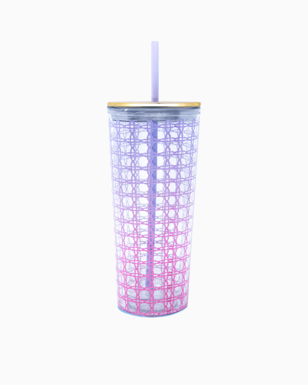 Tumbler with Straw - Ombre Caning