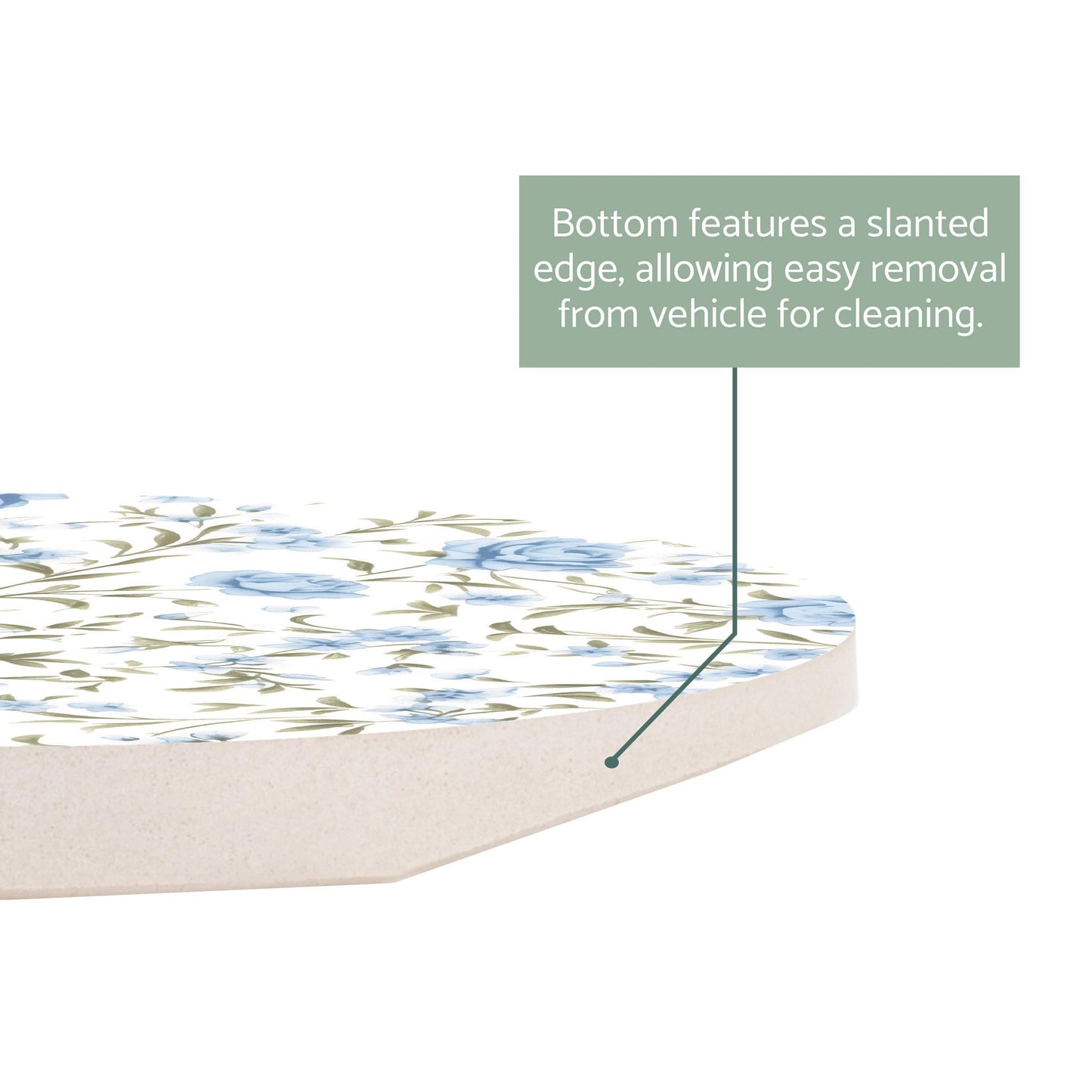Blue Floral Pattern Car Coaster