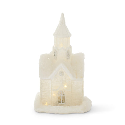 LED Glittered Frosted Glass Houses