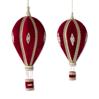 Jeweled Burgundy & Gold Hot Air Balloon