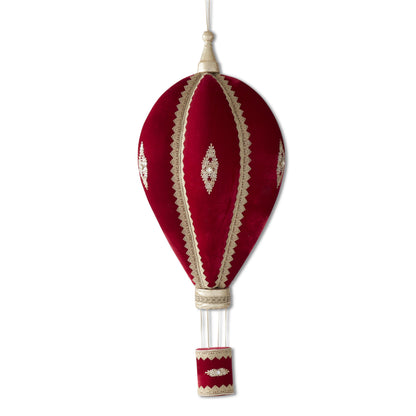 Jeweled Burgundy & Gold Hot Air Balloon