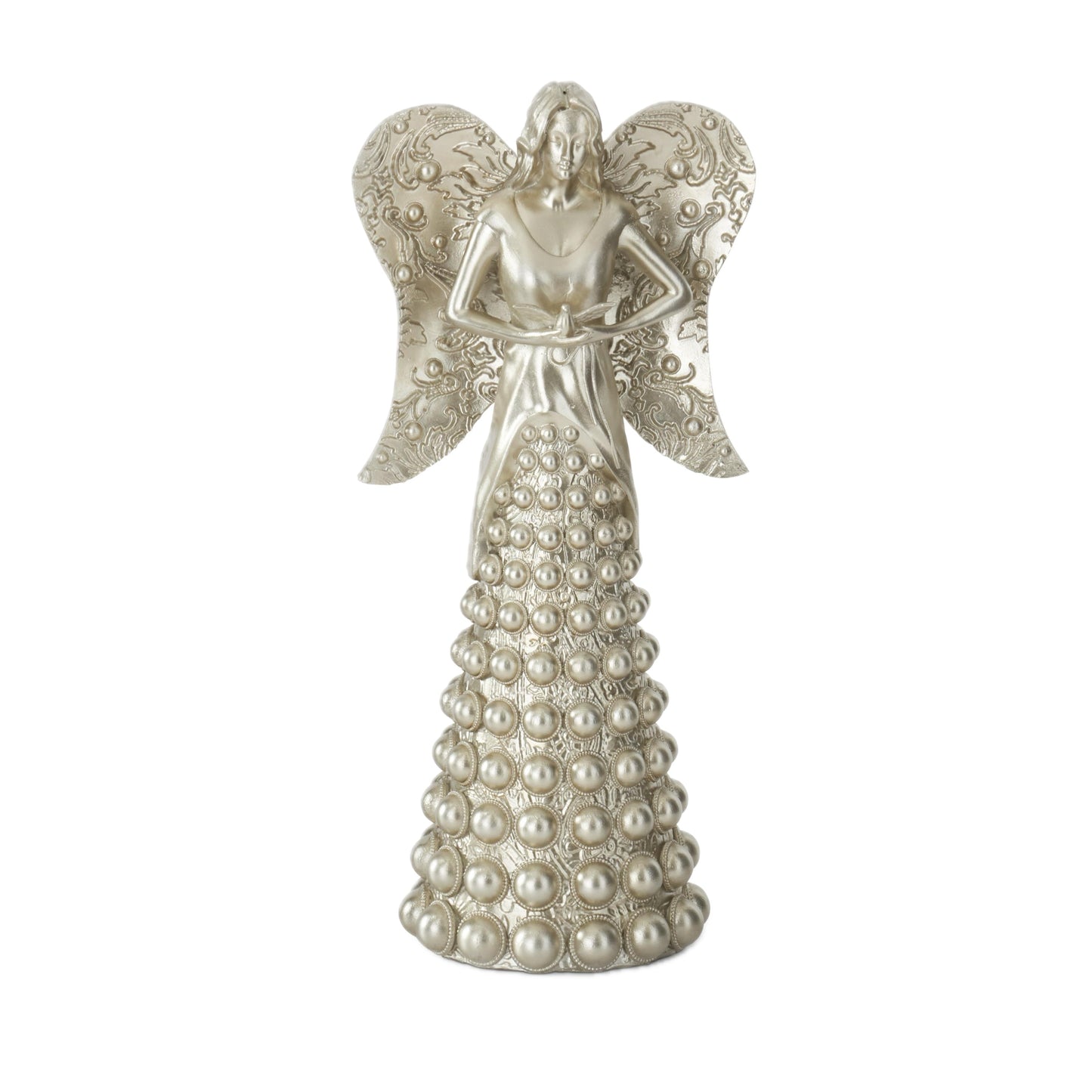 Antique Silver Dot Embellished Angels