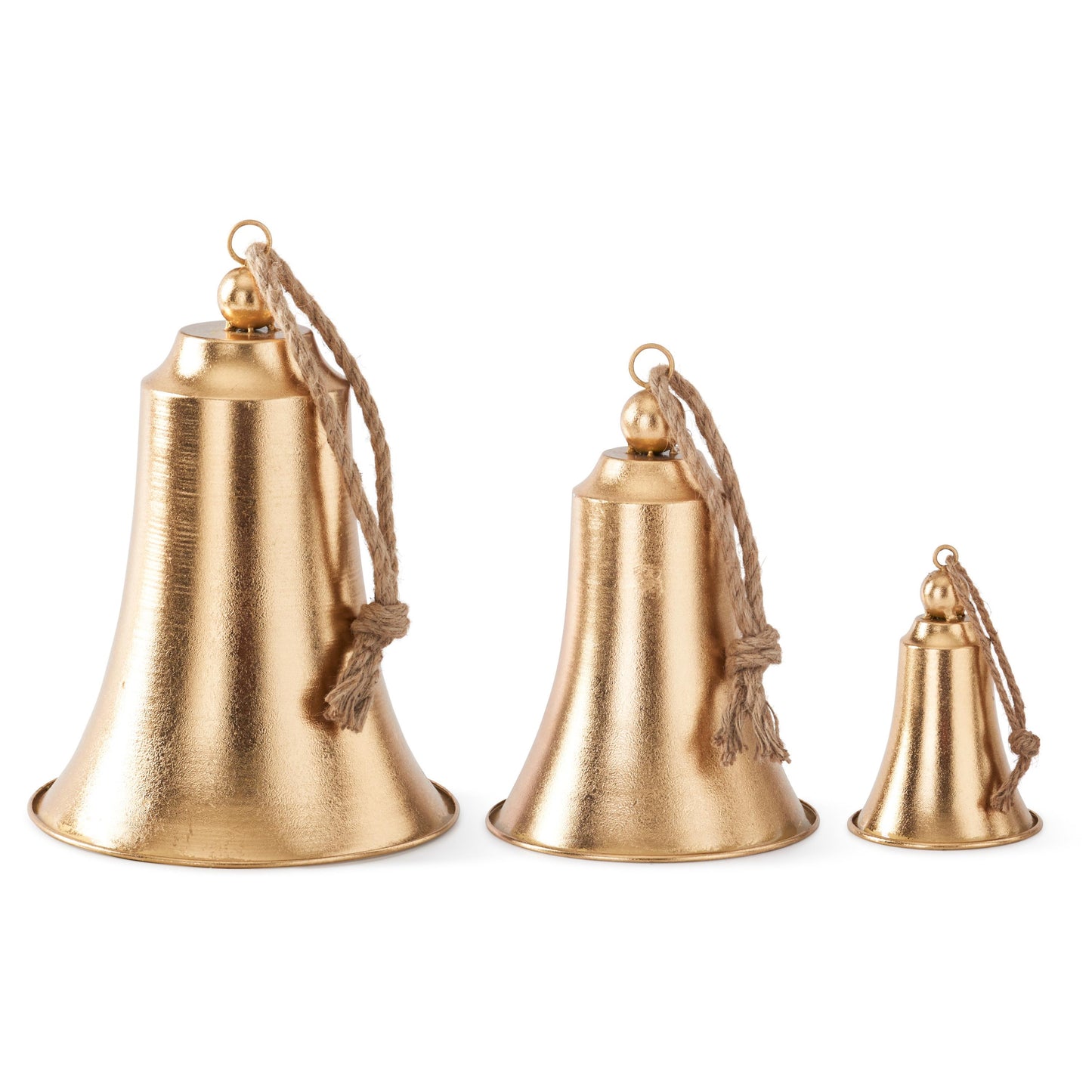 Gold Metal Bells with Rope Hangar
