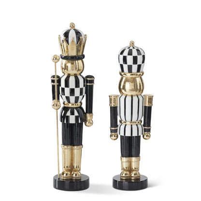 Black & Gold Resin Nutcrackers