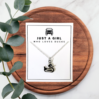 Jeep Girl Duck Necklace  