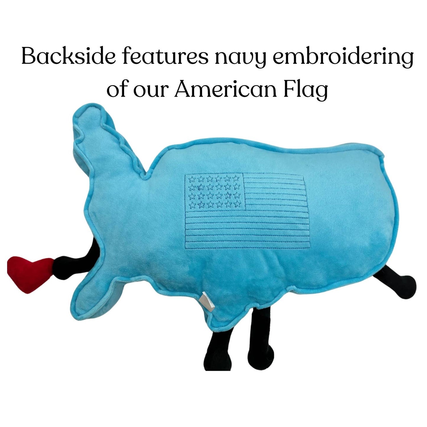 USA Map Shaped Stuffed Pillow Plush