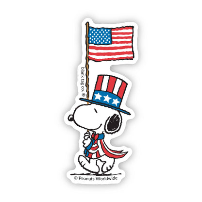 Peanuts® Waterproof Sticker - Patriotic Snoopy
