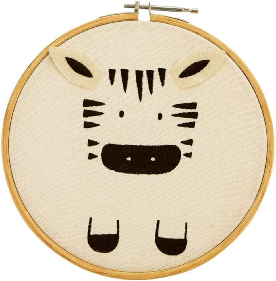 Safari Animal Embroidery Hoop - Zebra