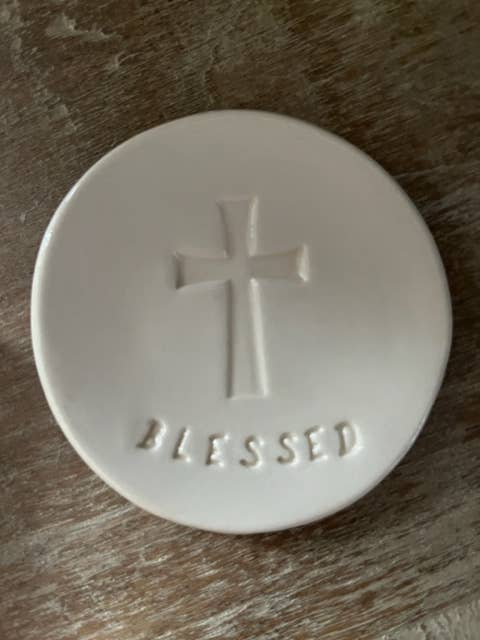 Ceramic Ring Dish - Blessed