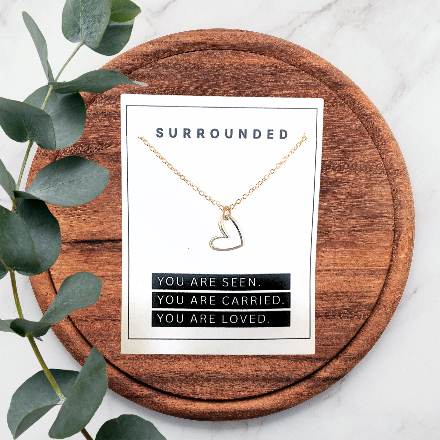 Surrounded Heart Necklace 