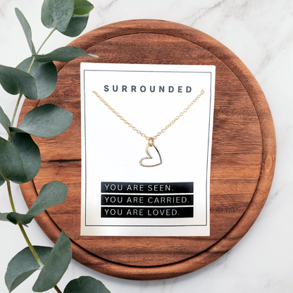 Surrounded Heart Necklace 