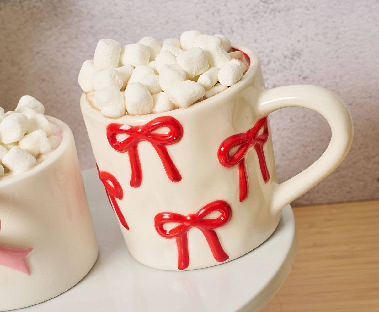 Red Bow Ceramic Mug