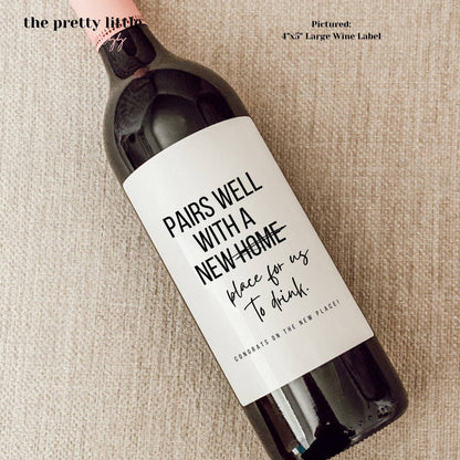 New Place to Drink - Wine Bottle Label
