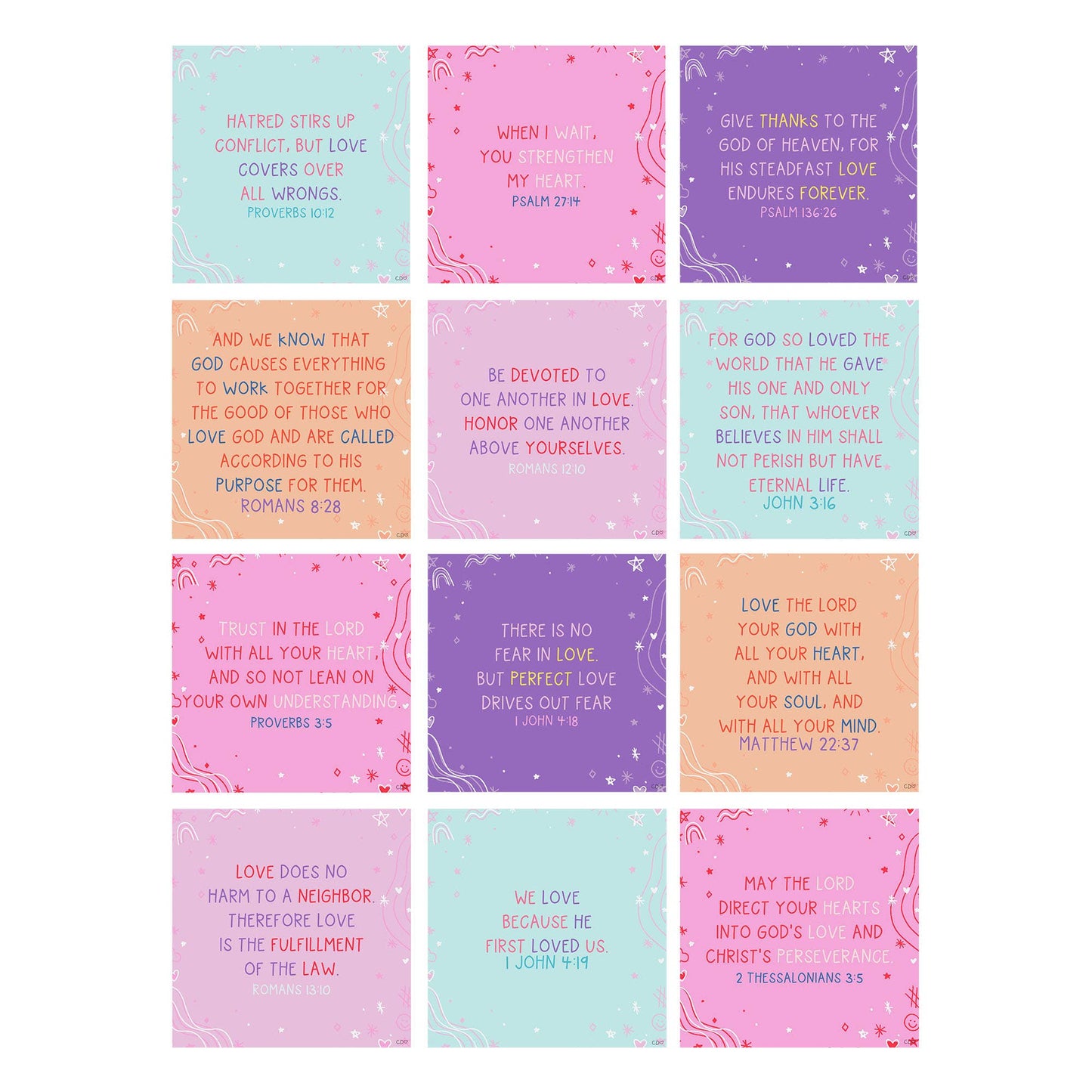 Bible Verse Card Set - For Love