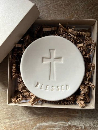 Ceramic Ring Dish - Blessed