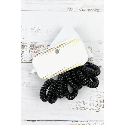 Black Spiral Hair Tie Set