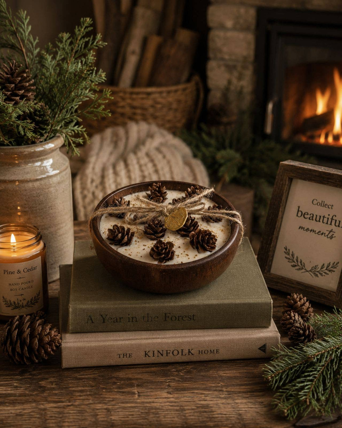 Woodland Pinecone Wood Wick Candle
