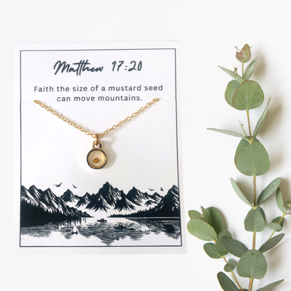 Matthew 17:20 Mustard Seed Necklace 