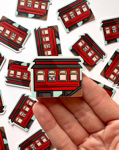 Pittsburgh Incline Cat Mini Sticker