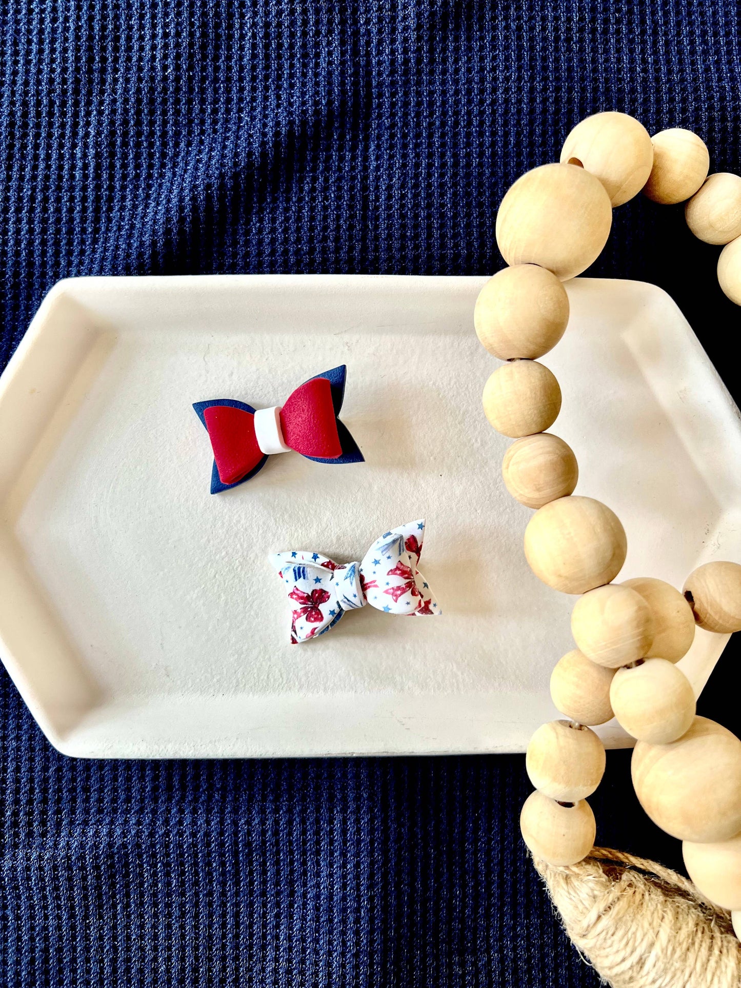 Fourth of July Bow Hair Clip