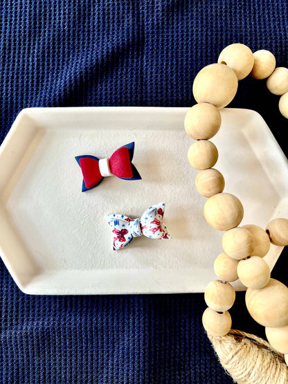 Fourth of July Bow Hair Clip