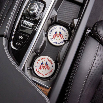 American Flag Car Coaster Set - Greensburg, Pennsylvania