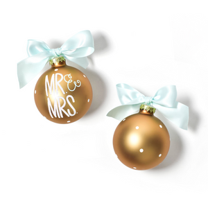 Mr & Mrs Glass Ornament