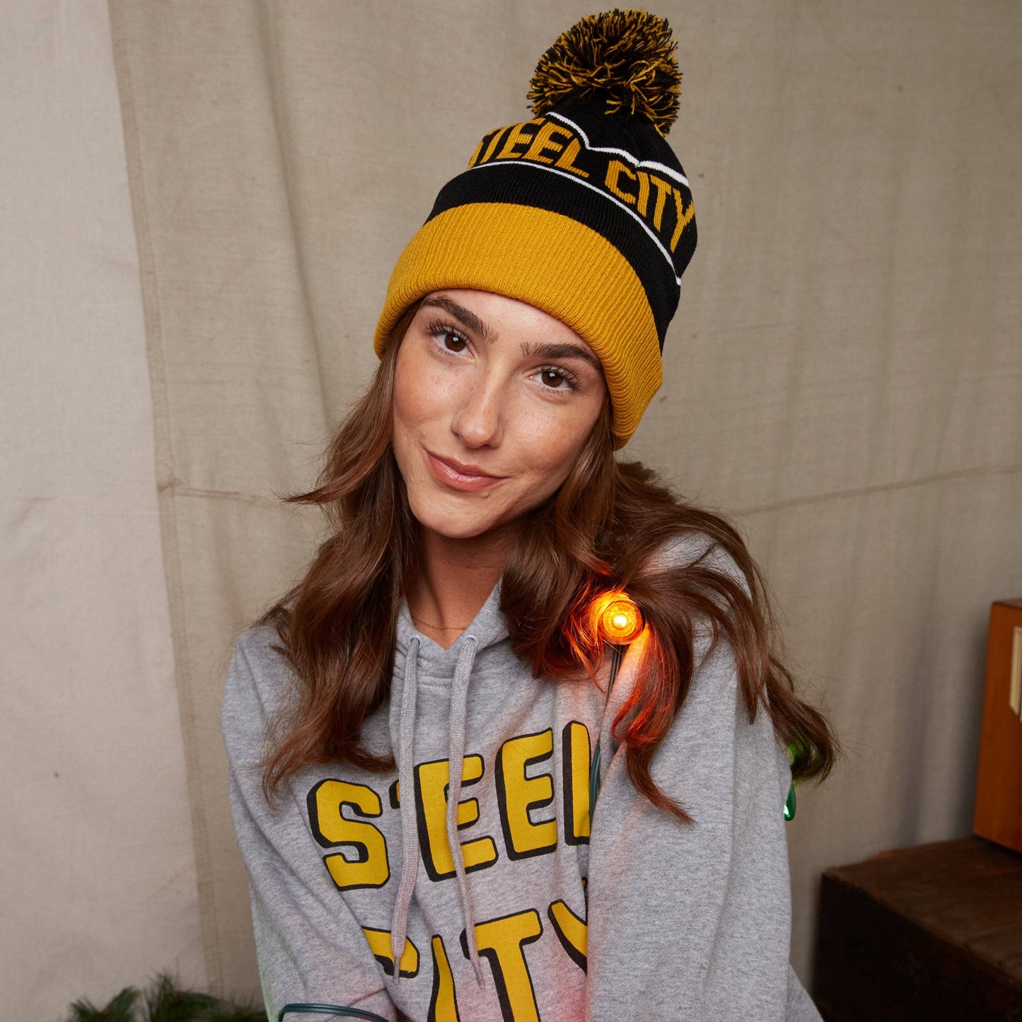 Brookline Steel City Pom Beanie