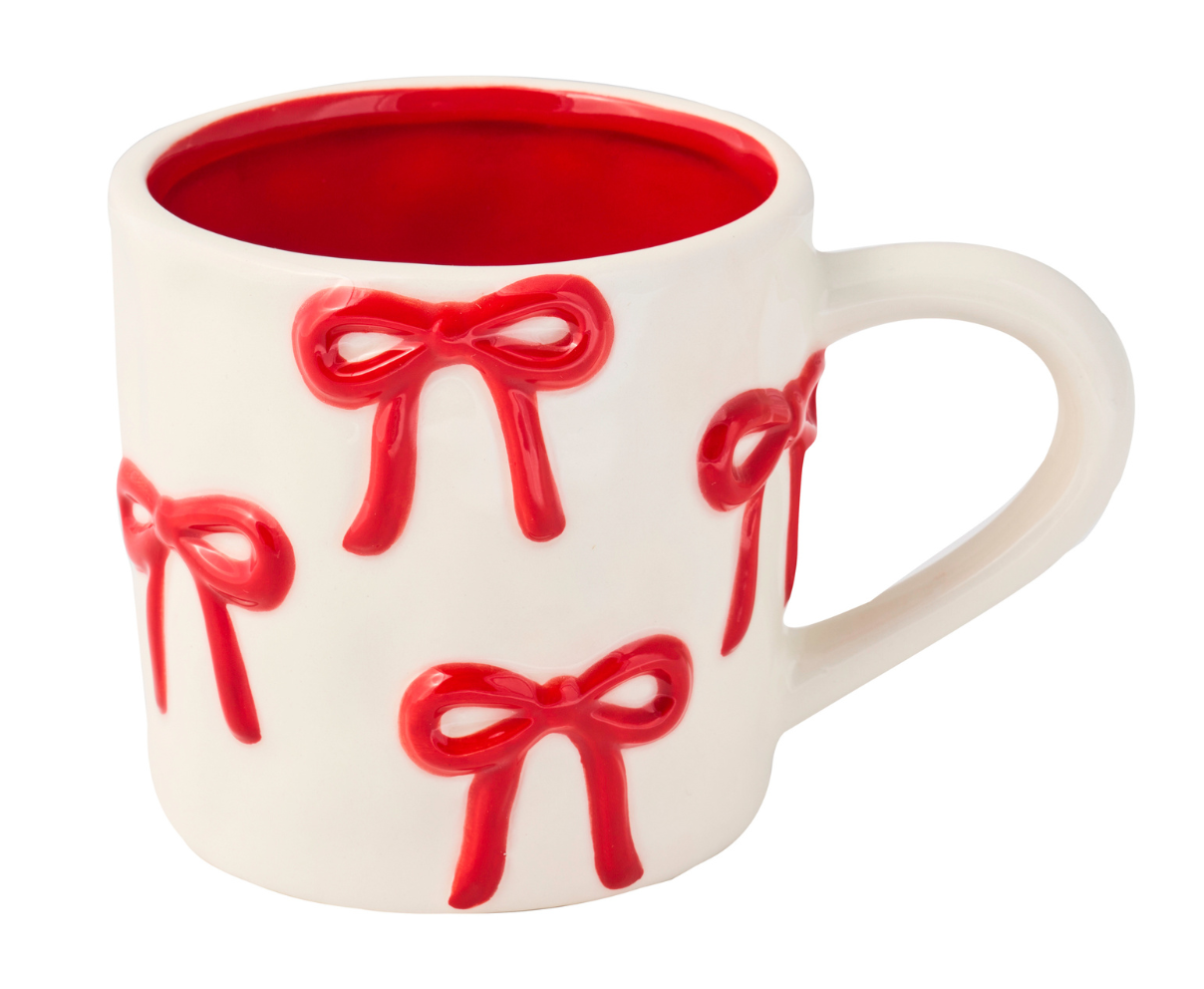 Red Bow Ceramic Mug