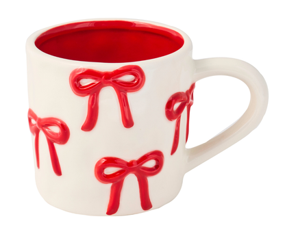 Red Bow Ceramic Mug