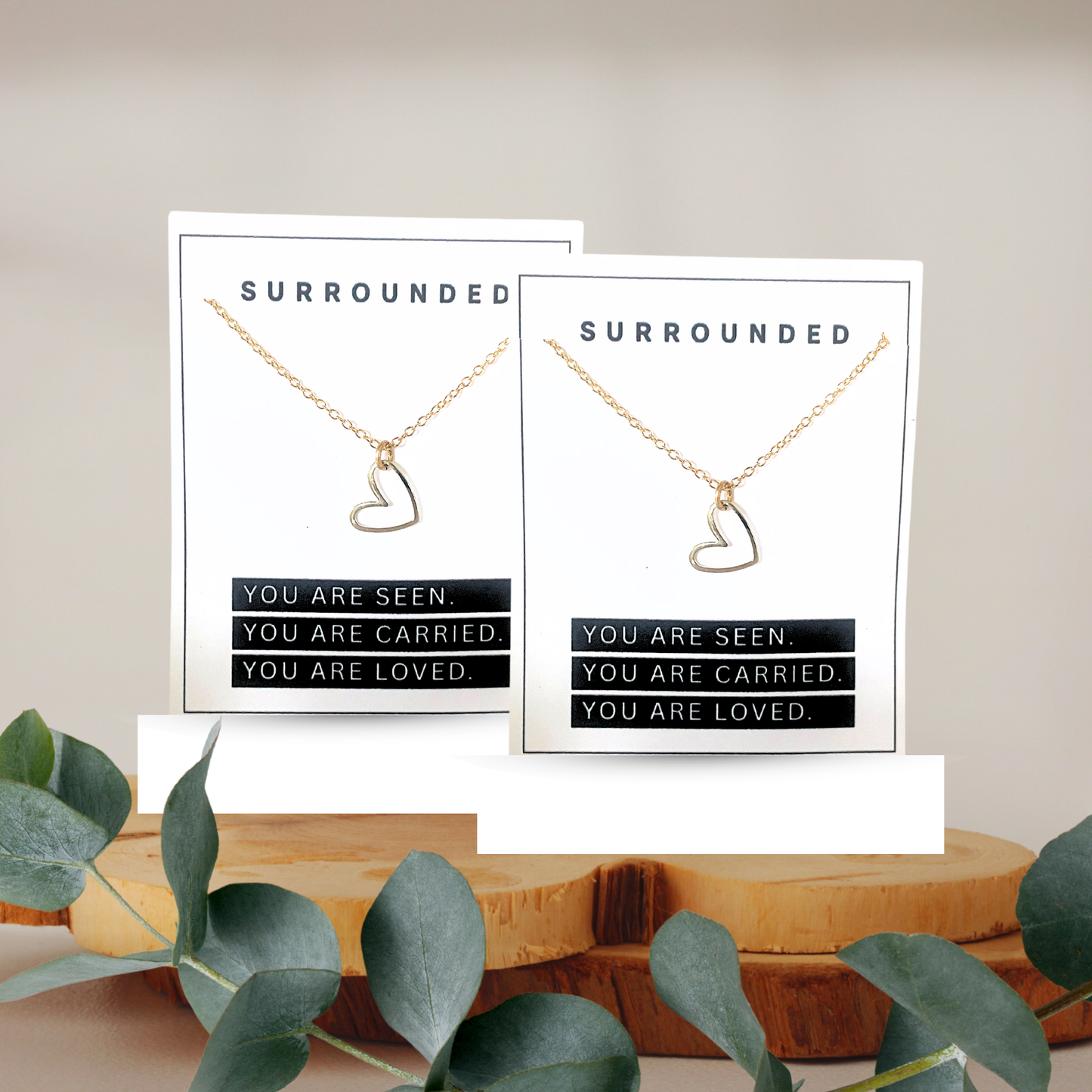 Surrounded Heart Necklace 