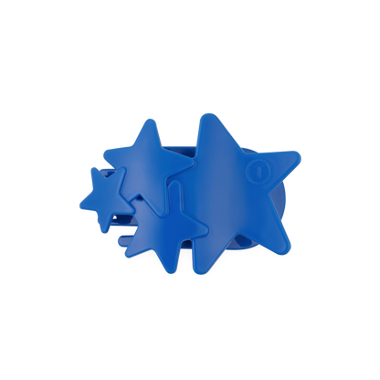 Shooting Star Flat Hair Clip - Blue
