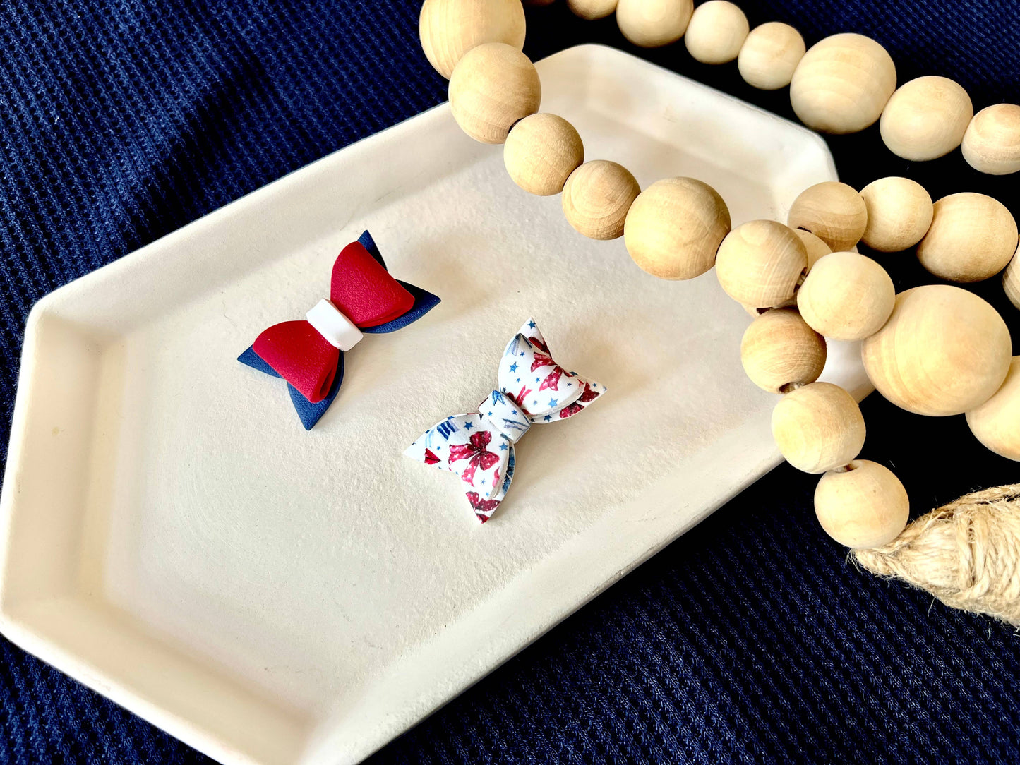 Fourth of July Bow Hair Clip