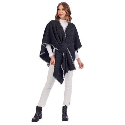 Black Hayword Blanket Poncho