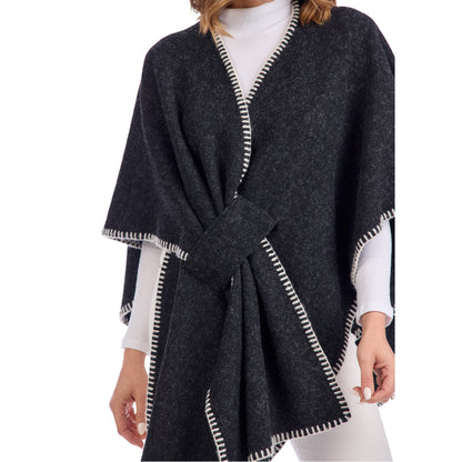 Black Hayword Blanket Poncho
