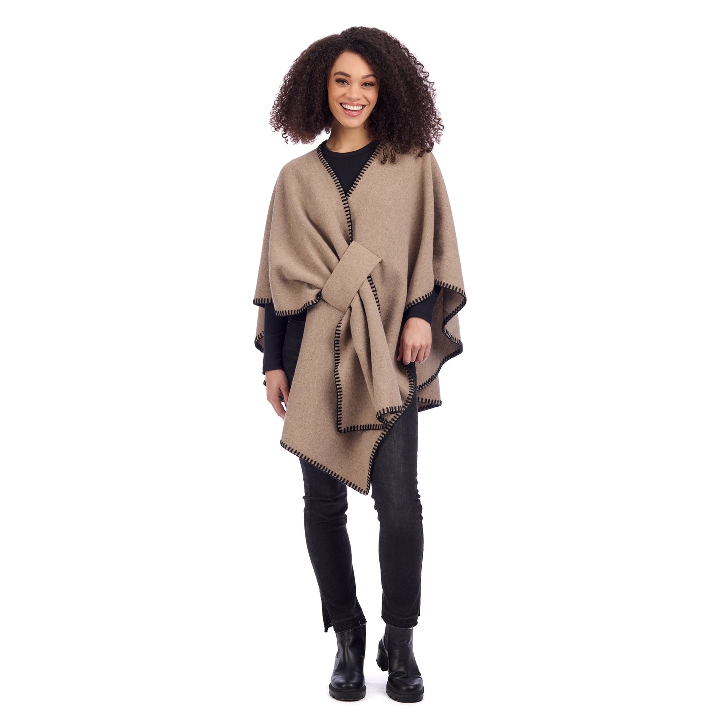Oatmeal Hayword Blanket Poncho