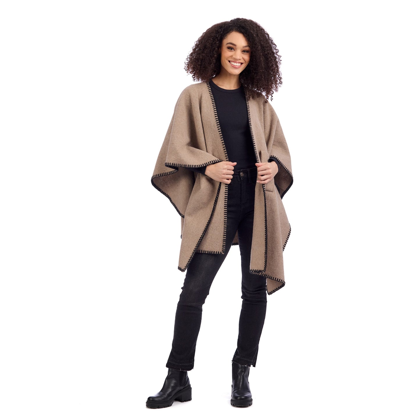 Oatmeal Hayword Blanket Poncho