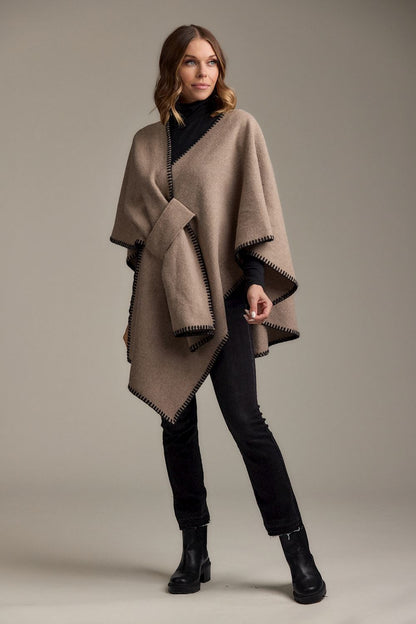 Oatmeal Hayword Blanket Poncho