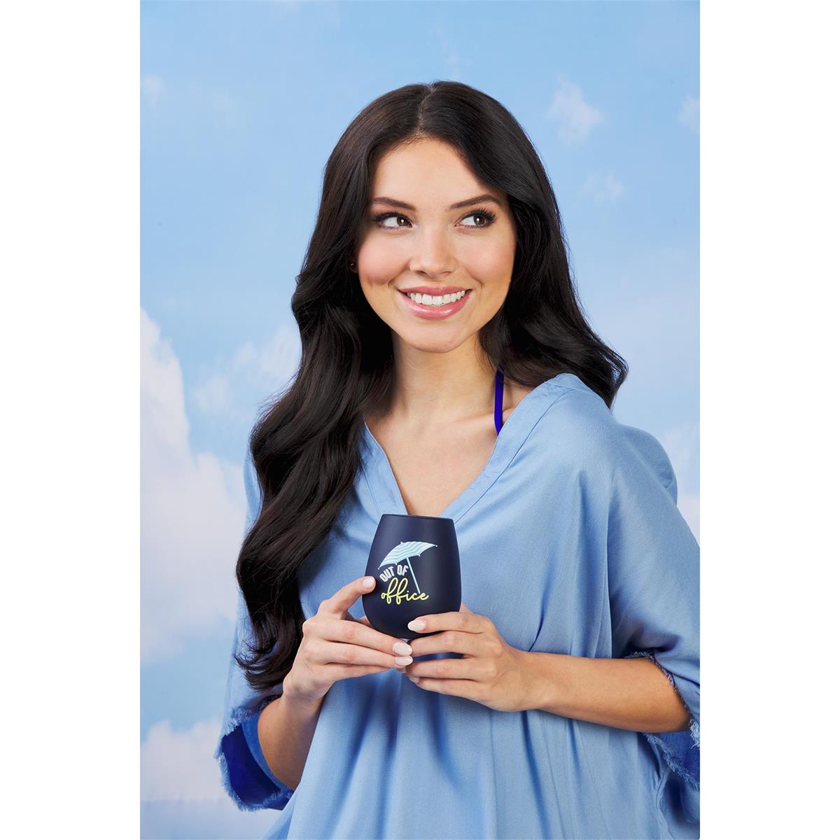 Silicone Wine Glass Set Navy