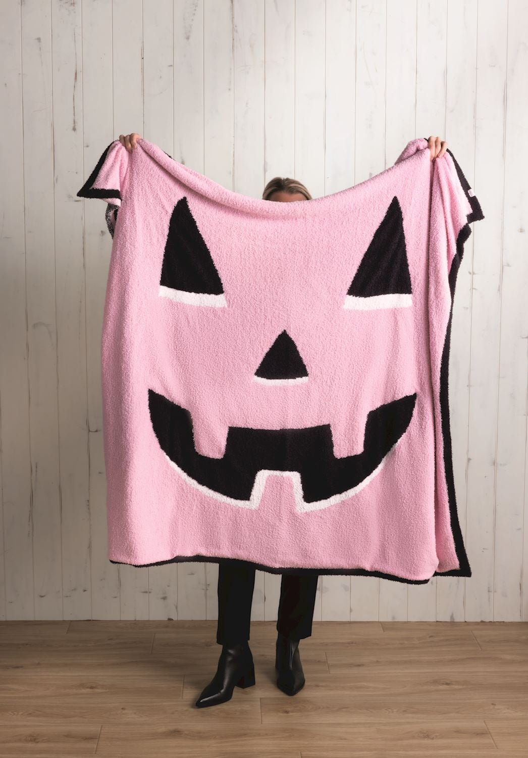 Jack-O-Lantern Chenille Blanket
