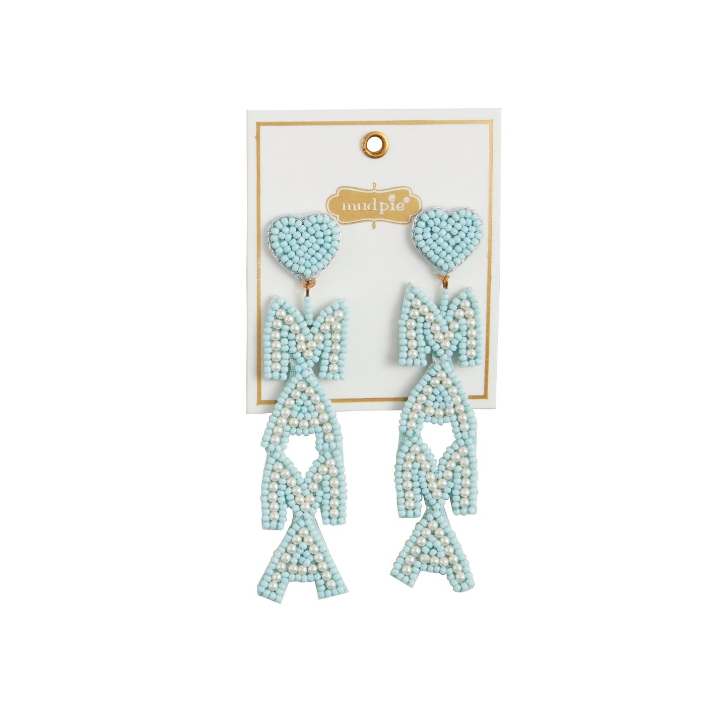 Blue Mama Beaded Earrings