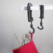 Load image into Gallery viewer, Cast Iron Stocking Holder with Hook
